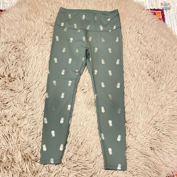 Beyond yoga pineapple leggings size large - Picture 1 of 6